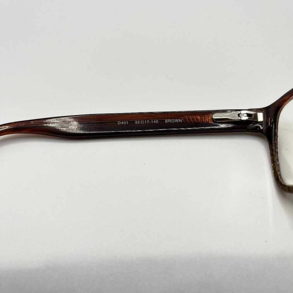 Lucky Brand Eyeglasses Frames D401 55-17-140 Brown Full Rim - FRAMES ONLY - Picture 5 of 5